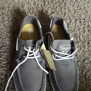 Original Penguin canvas boat shoes size 12